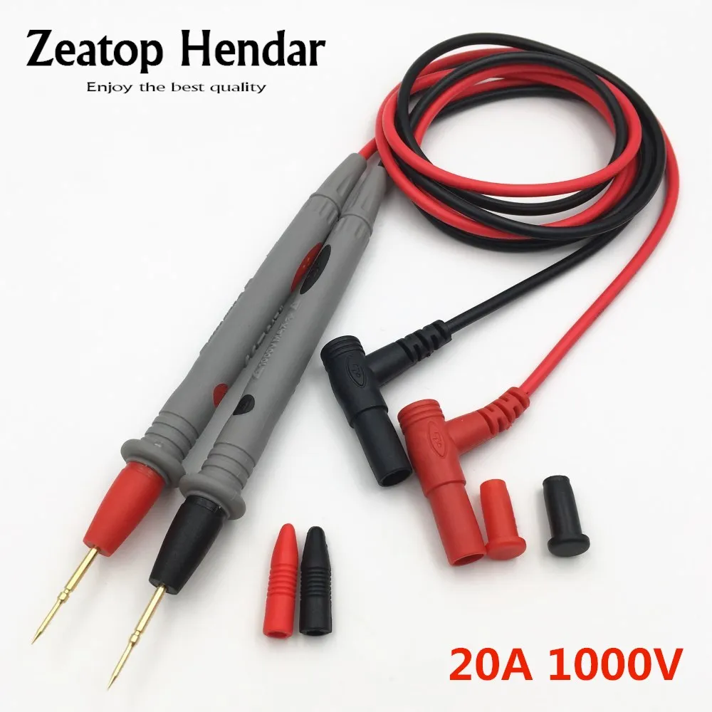 1Pair 20A 1.1M Multi Meter Test Pen Cable Needle Tip Probe Universal Digital Multimeter Lead Probe Wire Needle Gold Pin
1Pair 20A 1.1M Multi Meter Test Pen Cable Needle Tip Probe Universal Digital Multimeter Lead Probe Wire Needle Gold Pin