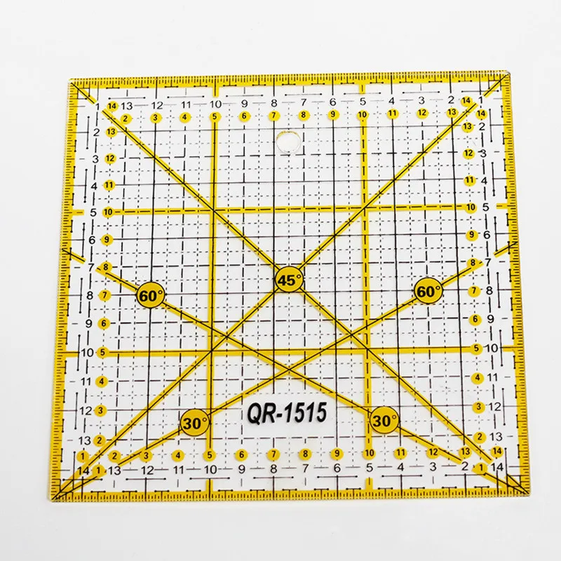 Acrylic Tailor Ruler Portable DIY Sewing Ruler Templates multi-usage Patch Ruler 15*15CM Quilting Sewing Patchwork Cutting Tool
Acrylic Tailor Ruler Portable DIY Sewing Ruler Templates multi-usage Patch Ruler 15*15CM Quilting Sewing Patchwork Cutting Tool