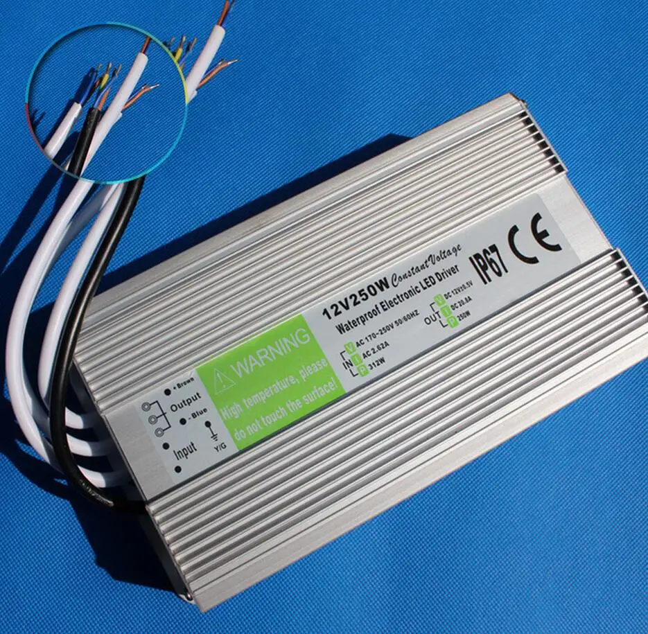 High quality DC12V 250W IP67 Waterproof LED Power Supply AC100-240V Input Electronic LED Driver Transformer for LED Light Strips
High quality DC12V 250W IP67 Waterproof LED Power Supply AC100-240V Input Electronic LED Driver Transformer for LED Light Strips