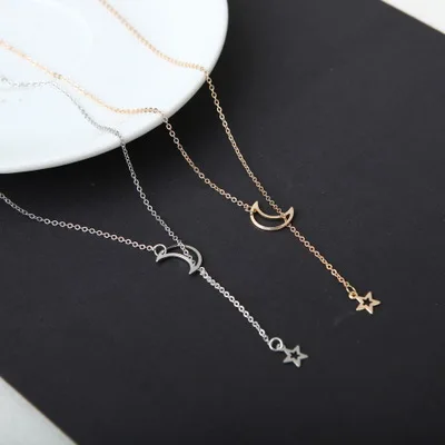 Bohemian Pendant Necklaces For Women Fashion Gold/silver Color Simple Moon Stars Charm Chains Necklace Jewelry Wholesale
Bohemian Pendant Necklaces For Women Fashion Gold/silver Color Simple Moon Stars Charm Chains Necklace Jewelry Wholesale