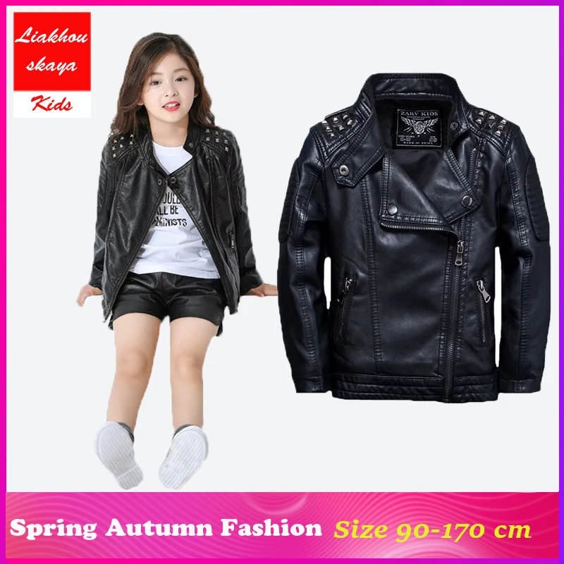 Liakhouskaya 2019 Children Wind PU Leather Rivet Cool Coat Outwear Infant Baby Girls zipper Clothing Spring Kids Solid Jacket
Liakhouskaya 2019 Children Wind PU Leather Rivet Cool Coat Outwear Infant Baby Girls zipper Clothing Spring Kids Solid Jacket