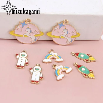 Alloy Drop Oil Planet Space Astronaut Rocket 10pcs/lot For DIY Fashion Drop Earrings Jewelry Making Accessories
Alloy Drop Oil Planet Space Astronaut Rocket 10pcs/lot For DIY Fashion Drop Earrings Jewelry Making Accessories