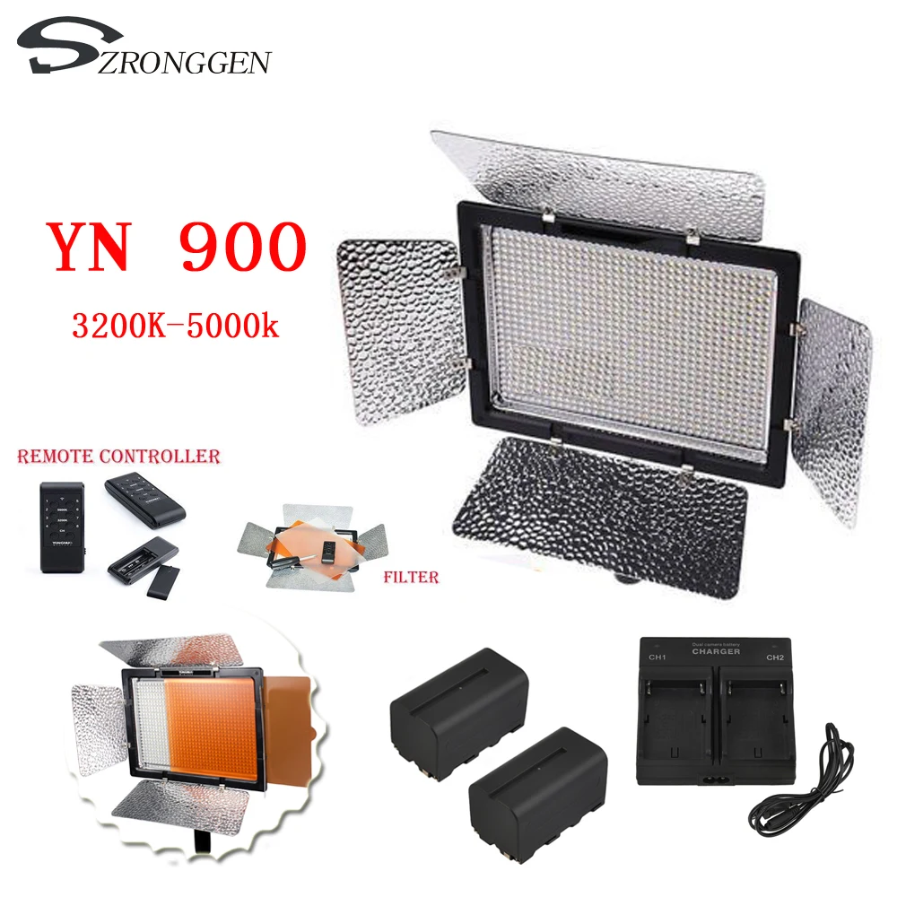 Yongnuo YN900 CRI 95 3200-5500K Video Light Led Control By Phone App for Wedding Photography Studio+2*batteries+charger
Yongnuo YN900 CRI 95 3200-5500K Video Light Led Control By Phone App for Wedding Photography Studio+2*batteries+charger