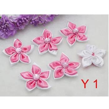 50pcs 5CM BIG SIZE deep pink Satin Ribbon Flower with Crystal Bead Appliques Craft Trim wedding party DIY Headwear Hairpins
50pcs 5CM BIG SIZE deep pink Satin Ribbon Flower with Crystal Bead Appliques Craft Trim wedding party DIY Headwear Hairpins