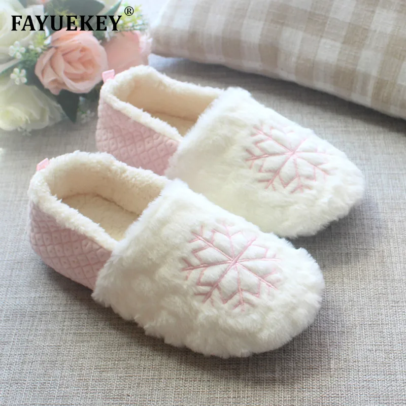 FAYUEKEY осенне-зимние домашние рождественские хлопковые плюшевые тапочки со