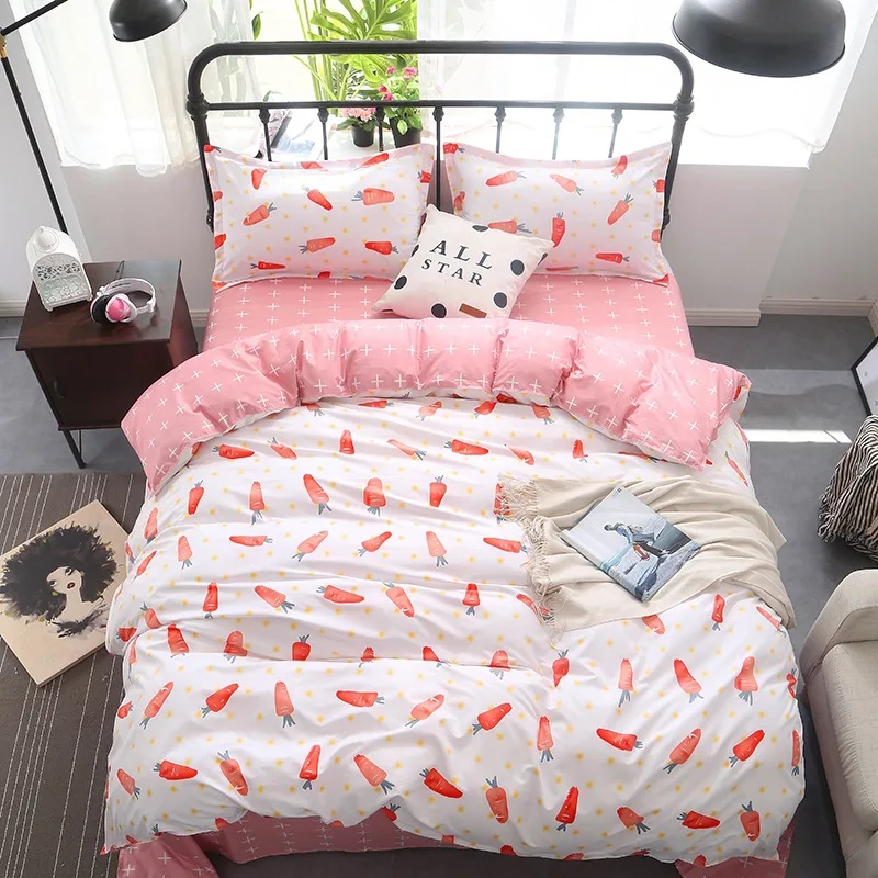 3-4pcs/lot AB Sides Duvet Cover Sets Carrot Print 100% Polyester Bedding Sets for Kids Adults Single Double Bed XF611-2
3-4pcs/lot AB Sides Duvet Cover Sets Carrot Print 100% Polyester Bedding Sets for Kids Adults Single Double Bed XF611-2