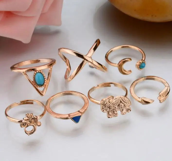 7 pcs/1 set Hot Cool Fashion Women Jewelry Accessories Fashion Ring Set Elephant Triangle Midi Finger Rings Set Punk Joint Ring
7 pcs/1 set Hot Cool Fashion Women Jewelry Accessories Fashion Ring Set Elephant Triangle Midi Finger Rings Set Punk Joint Ring