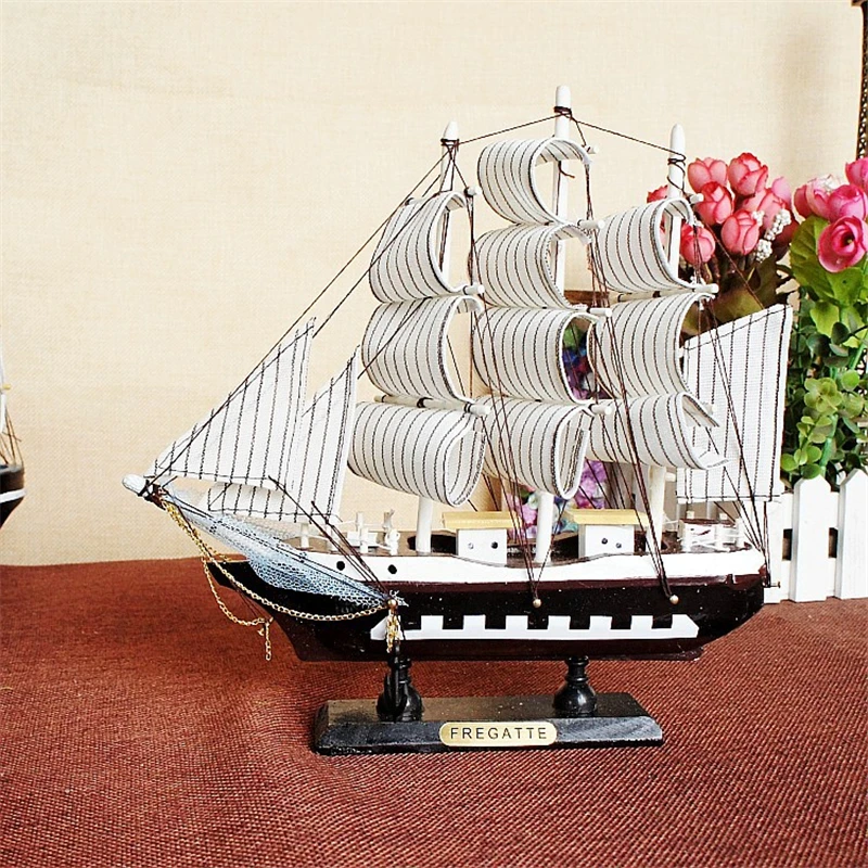 Image Wooden Sailing Boat Classics Antique Ship Model Kits World Famous Boat Home Desk Decoration Children Gifts Crafts