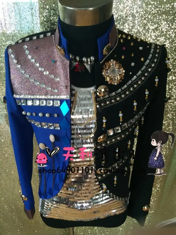 2021 New Men's Dj Singer Fashion Slim High Quality Split Joint Suit Jackets Men Plus Size Stage Costumes Clothing
2021 New Men's Dj Singer Fashion Slim High Quality Split Joint Suit Jackets Men Plus Size Stage Costumes Clothing