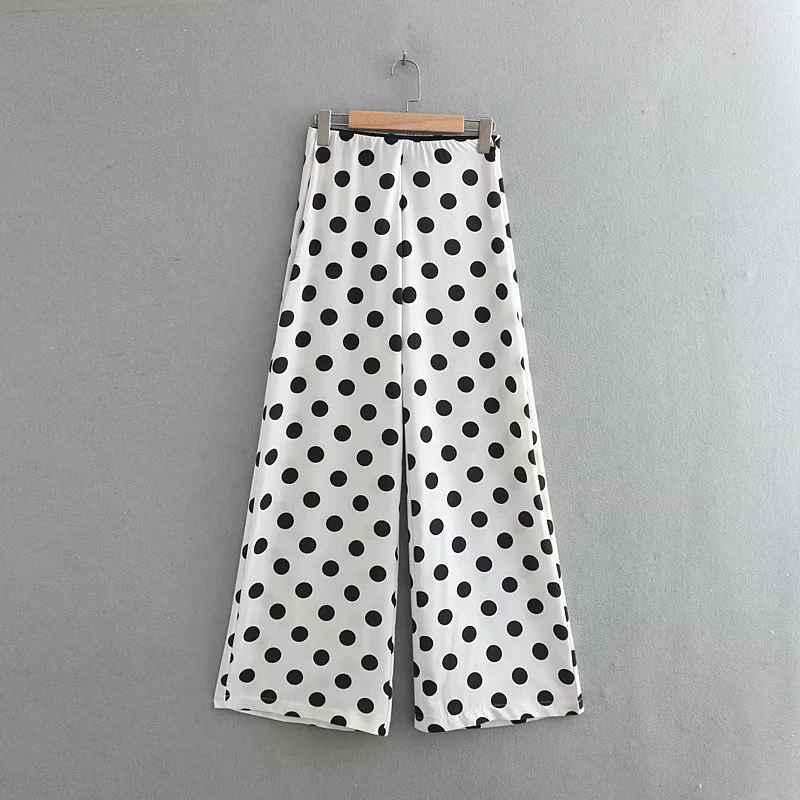 Women Fashion Dot Print White Pants 2019 New Spring Za Women-s Long Loose trousers Female Boho Wide Leg Pants pantalon femme
Women Fashion Dot Print White Pants 2019 New Spring Za Women-s Long Loose trousers Female Boho Wide Leg Pants pantalon femme