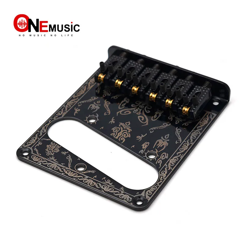 Black 6 Saddle Guitar Pickup Bridge With 6 Vintage String Guides for TL Electric Guitar Parts
Black 6 Saddle Guitar Pickup Bridge With 6 Vintage String Guides for TL Electric Guitar Parts