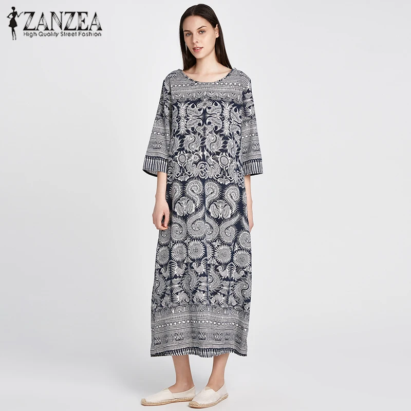 ZANZEA Oversize Womens Floral Print Round Neck 2019 Summer Casual Pockets Vestido Ladies Baggy Tunic Party Long Dress
ZANZEA Oversize Womens Floral Print Round Neck 2019 Summer Casual Pockets Vestido Ladies Baggy Tunic Party Long Dress