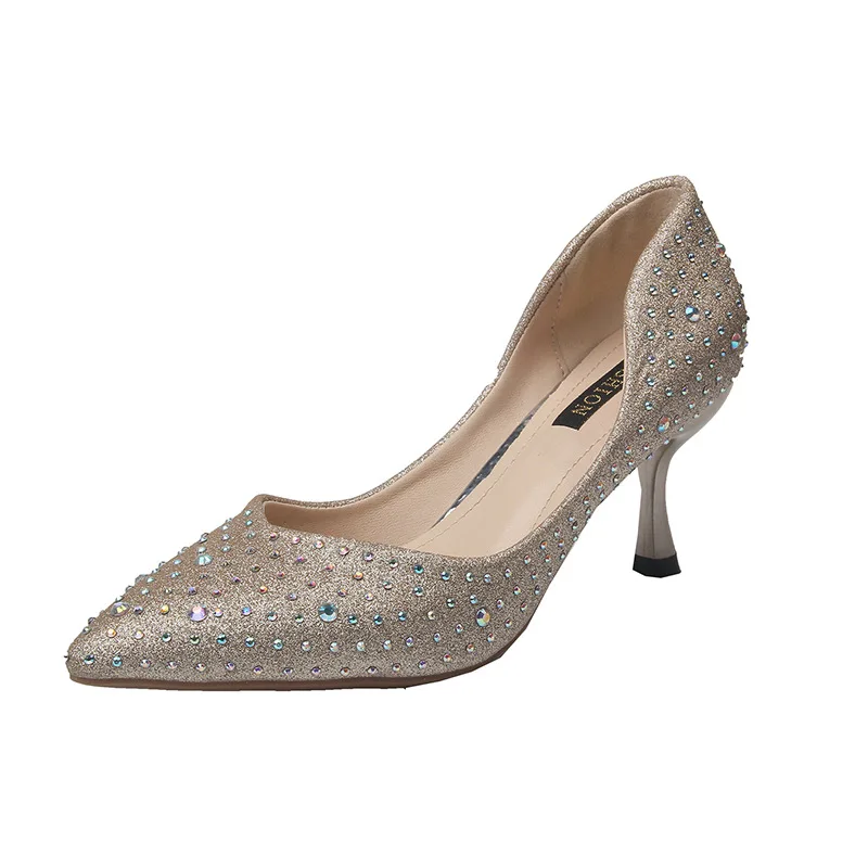 Rhinestone Pointed Toe 2019 Fashion Nwe Shallow High Heels Women Summer Women Leather Shoes EU 35 36 37 38 39 Black Gold Silver
Rhinestone Pointed Toe 2019 Fashion Nwe Shallow High Heels Women Summer Women Leather Shoes EU 35 36 37 38 39 Black Gold Silver