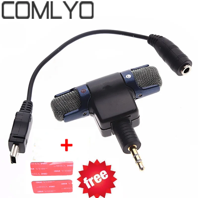 COMLYO External Stereo Mic Microphone with 3.5mm to Mini USB Micro Adapter Cable For GoPro Hero 3 3+ 4 AEE Sporting Camera
COMLYO External Stereo Mic Microphone with 3.5mm to Mini USB Micro Adapter Cable For GoPro Hero 3 3+ 4 AEE Sporting Camera