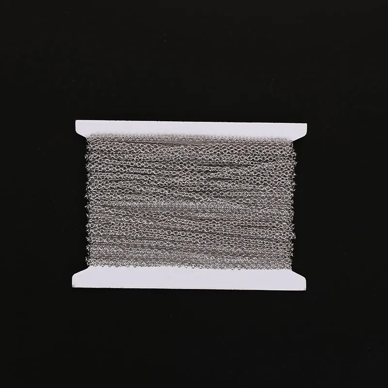 10m/roll Width 2.5mm Metal Stainless Steel Open Link Chains Bulk Metal Necklace Chain for Bracelets Components Jewelry Making
10m/roll Width 2.5mm Metal Stainless Steel Open Link Chains Bulk Metal Necklace Chain for Bracelets Components Jewelry Making