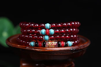 New Fashion 6mm Red Garnet stone beads Tibetan Buddhist 108 Prayer Beads Gourd mala Prayer Bracelet for Meditation
New Fashion 6mm Red Garnet stone beads Tibetan Buddhist 108 Prayer Beads Gourd mala Prayer Bracelet for Meditation