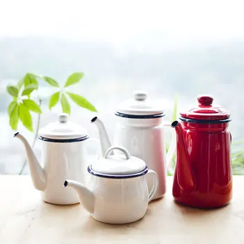 Enamel coffee teapot handmade thickening surface oil pot lead quality kitchen tools dinnerware easy use healthy pot
Enamel coffee teapot handmade thickening surface oil pot lead quality kitchen tools dinnerware easy use healthy pot