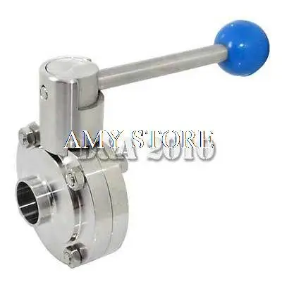 1-3/4" 45mm OD Sanitary Weld Type Full Port Butterfly Valve SS304 1000PSI WOG 
1-3/4" 45mm OD Sanitary Weld Type Full Port Butterfly Valve SS304 1000PSI WOG