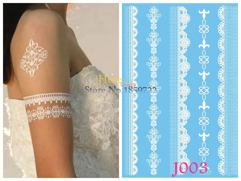 1PC Trendy Waterproof Fake Jewelry Tattoo White Henna Lace Bracelet Tattoo Armlet Anklet Flash Temporary Tattoo Stickers Arm Leg
1PC Trendy Waterproof Fake Jewelry Tattoo White Henna Lace Bracelet Tattoo Armlet Anklet Flash Temporary Tattoo Stickers Arm Leg