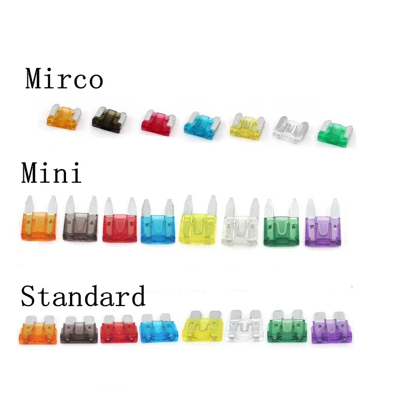 Fuses car Mini Micro Standard Car fuse 2A 3A 5A 7.5A 10A 15A 20A 25A 30A 35A 10pcs/lot
Fuses car Mini Micro Standard Car fuse 2A 3A 5A 7.5A 10A 15A 20A 25A 30A 35A 10pcs/lot