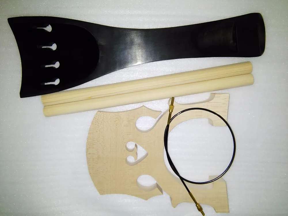 1 PC Ebony Double Bass Tail piece 3/4-4/4 Plus 1 PC maple bass bridge+2 post+1 pc steel gut 470mm
1 PC Ebony Double Bass Tail piece 3/4-4/4 Plus 1 PC maple bass bridge+2 post+1 pc steel gut 470mm