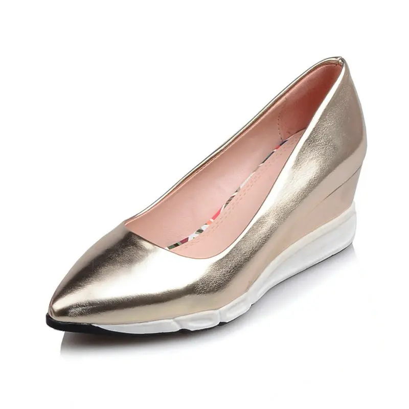 B2-7 Size 34-39 Female Shinning Slip-on Pumps Women Shallow Wedges Shoes Ladies Comfort Leisure Shoe Woman High Heels Shoes
B2-7 Size 34-39 Female Shinning Slip-on Pumps Women Shallow Wedges Shoes Ladies Comfort Leisure Shoe Woman High Heels Shoes