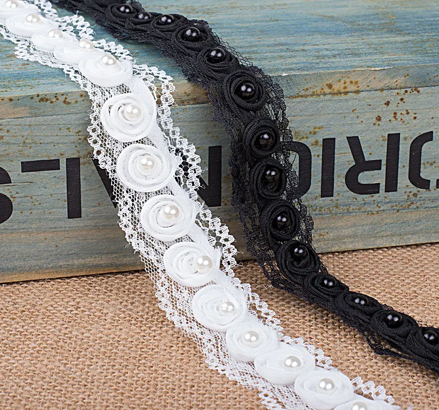 3CM Wide HOT pearl lace fabric white black cotton Applique embroidery collar Ribbon Trim DIY sewing Tassel fringe crafts decor
3CM Wide HOT pearl lace fabric white black cotton Applique embroidery collar Ribbon Trim DIY sewing Tassel fringe crafts decor
