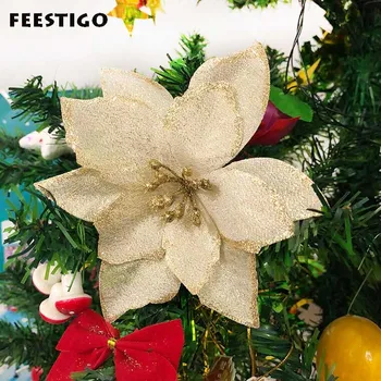 FEESTIGO 10PCS Artificial Flowers Christmas Decorations For Home Christmas Tree Ornaments Xmas Tree New Year Decor Navidad 2019
FEESTIGO 10PCS Artificial Flowers Christmas Decorations For Home Christmas Tree Ornaments Xmas Tree New Year Decor Navidad 2019