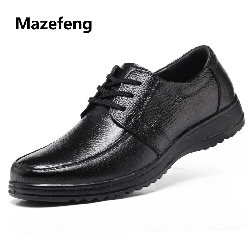 Mazefeng 2018 New Spring Autumn Men Dress Shoes Men Leather Shoes Business Male Work Shoes Round Toe Lace-up Antiskid Breathable
Mazefeng 2018 New Spring Autumn Men Dress Shoes Men Leather Shoes Business Male Work Shoes Round Toe Lace-up Antiskid Breathable