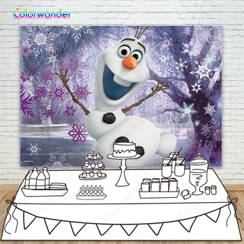 Princess Movie Character Photography Background Snowman Olaf 7x5ft Purprle Snowflakes with Tree Ice World Backdrops for Birthday
Princess Movie Character Photography Background Snowman Olaf 7x5ft Purprle Snowflakes with Tree Ice World Backdrops for Birthday