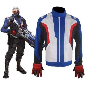 Video Game OW Soldier 76 Jacket Coat Outfit Gloves Halloween comic-con Cosplay Costume Men 
Video Game OW Soldier 76 Jacket Coat Outfit Gloves Halloween comic-con Cosplay Costume Men