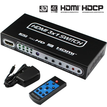 4K HDMI Switch 3x1 HDMI Switch Audio Extractor ARC & IR 3 Port HDMI Switch Remote 4Kx2K 3D ARC For PS4 PS3 Apple TV XBox
4K HDMI Switch 3x1 HDMI Switch Audio Extractor ARC & IR 3 Port HDMI Switch Remote 4Kx2K 3D ARC For PS4 PS3 Apple TV XBox