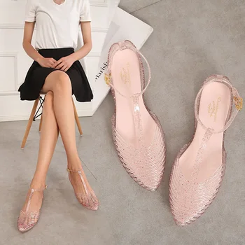 Women Sandals 2019 New Arrival T-strap Non-Slip Outdoor Beach Women Jelly Shoes Pointed Toe Summer Korea Princess Women Flats
Women Sandals 2019 New Arrival T-strap Non-Slip Outdoor Beach Women Jelly Shoes Pointed Toe Summer Korea Princess Women Flats