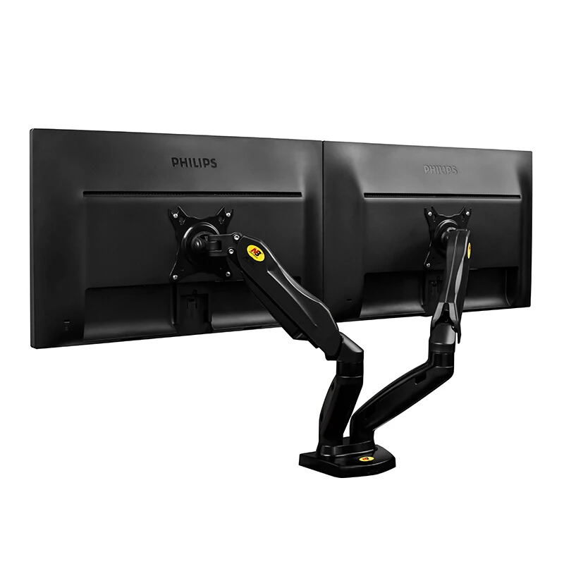 F160 Dual Monitor Stand Desktop Mount Full Motion Aluminum Rotating Gas Spring Free Lifting 17-27 inch TV LCD Double Arm Holder
F160 Dual Monitor Stand Desktop Mount Full Motion Aluminum Rotating Gas Spring Free Lifting 17-27 inch TV LCD Double Arm Holder