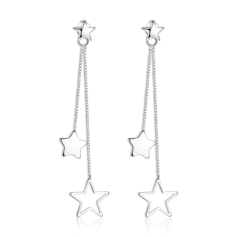 100% 925 sterling silver fashion little star ladies`long tassels stud earrings jewelry women birthday gift Anti allergy cheap
100% 925 sterling silver fashion little star ladies`long tassels stud earrings jewelry women birthday gift Anti allergy cheap