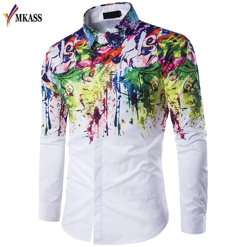 New Men 3D Printing Features Shirts Men Casual Shirt Long Sleeve Casual Slim Fit Male Shirts
New Men 3D Printing Features Shirts Men Casual Shirt Long Sleeve Casual Slim Fit Male Shirts