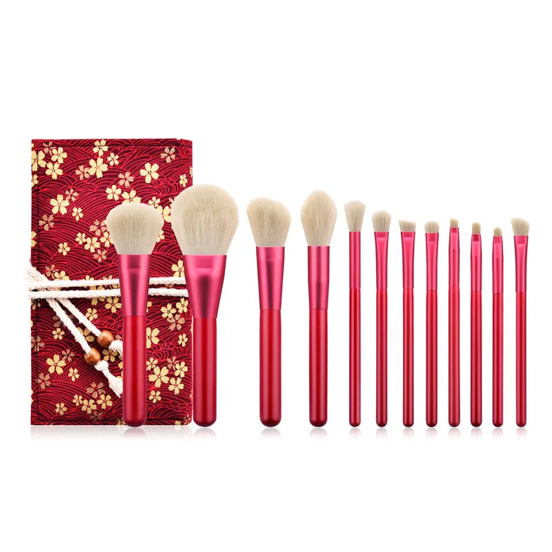12PCS Makeup Brushes Set Red Handle Cosmetic Tools Powder Foundation Blending Eyebrow Brush Facial Make Up brush kit T12068
12PCS Makeup Brushes Set Red Handle Cosmetic Tools Powder Foundation Blending Eyebrow Brush Facial Make Up brush kit T12068