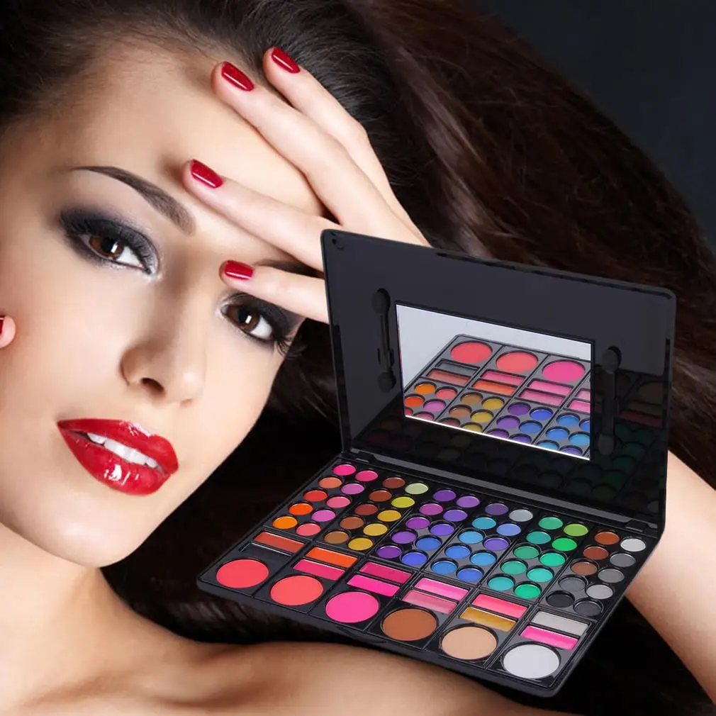 Professional 78 Color Eyeshadow Pallete Cheek Blusher Lip Gloss High Quality Makeup Palette Makeup Sets Eye Shadow with Mirror
Professional 78 Color Eyeshadow Pallete Cheek Blusher Lip Gloss High Quality Makeup Palette Makeup Sets Eye Shadow with Mirror