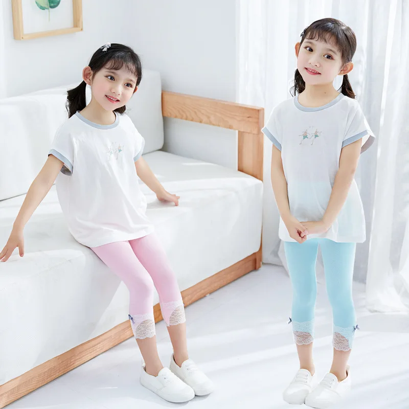 Summer Legging Lace Girl Candy colors leggings for girls Knee Calf Length Pants Bow-Knot Lace Modal Children Clothing
Summer Legging Lace Girl Candy colors leggings for girls Knee Calf Length Pants Bow-Knot Lace Modal Children Clothing