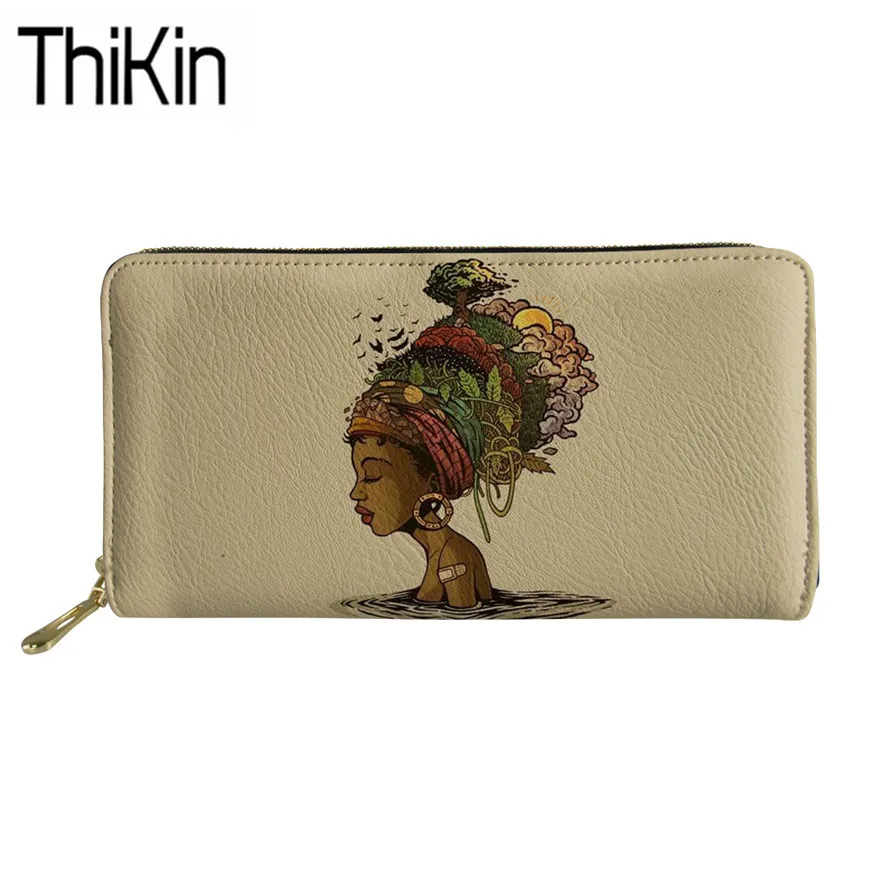 Thikin Women's Long Purse for Cash Card Wallets Black Art African Girls Printing PU Leather Money Bags Ladies Luxury Card Holder
Thikin Women's Long Purse for Cash Card Wallets Black Art African Girls Printing PU Leather Money Bags Ladies Luxury Card Holder