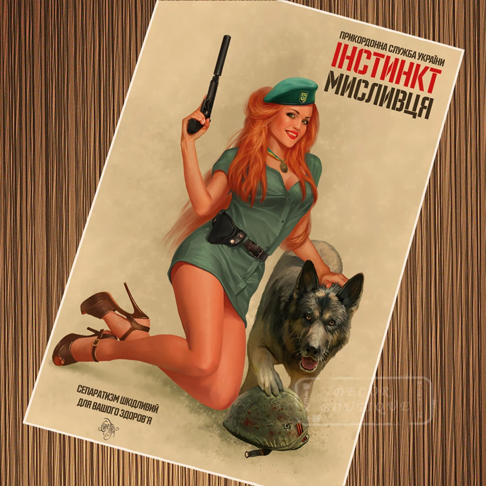 Sexy Russian Soviet Policewoman and Police Dog Poster Vintage Retro Posters Canvas Painting DIY Wall Paper Home Gift Decoration
Sexy Russian Soviet Policewoman and Police Dog Poster Vintage Retro Posters Canvas Painting DIY Wall Paper Home Gift Decoration