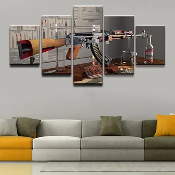 Canvas Painting Wall Art Pictures 5 Pieces Weapons AK-47 Canvas Printed Poster Home Decor For Living Room Modern Artwork
Canvas Painting Wall Art Pictures 5 Pieces Weapons AK-47 Canvas Printed Poster Home Decor For Living Room Modern Artwork