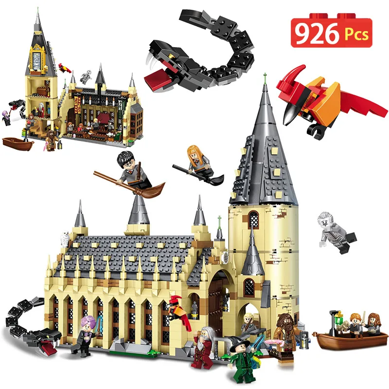 926pcs Series Compatible Legoing Harri Potter Architecture Hogwarts Great Hall Building Blocks Brick Educational Toys For Boys
926pcs Series Compatible Legoing Harri Potter Architecture Hogwarts Great Hall Building Blocks Brick Educational Toys For Boys