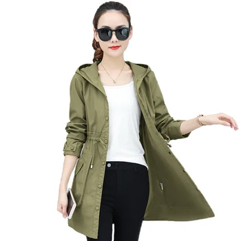 Fashion Hooded Short Jacket Women 2019 Spring Autumn Thin Casual Tops Windbreaker Female Plus size Belt Slim Cotton Coat H800
Fashion Hooded Short Jacket Women 2019 Spring Autumn Thin Casual Tops Windbreaker Female Plus size Belt Slim Cotton Coat H800