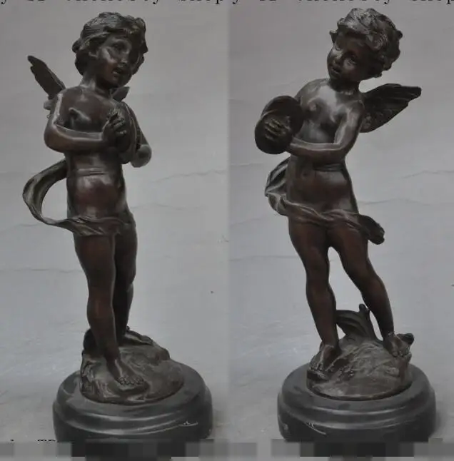 S6454 11"Western Art Bronze Nude Male god Cupid angel love God statue Sculpture Deco D0317
S6454 11"Western Art Bronze Nude Male god Cupid angel love God statue Sculpture Deco D0317