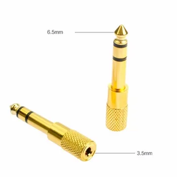 Audio jack converter adapter stereo jack for 6.5 mm male to 3.5 mm Female electric guitars headset microphone golden
Audio jack converter adapter stereo jack for 6.5 mm male to 3.5 mm Female electric guitars headset microphone golden
