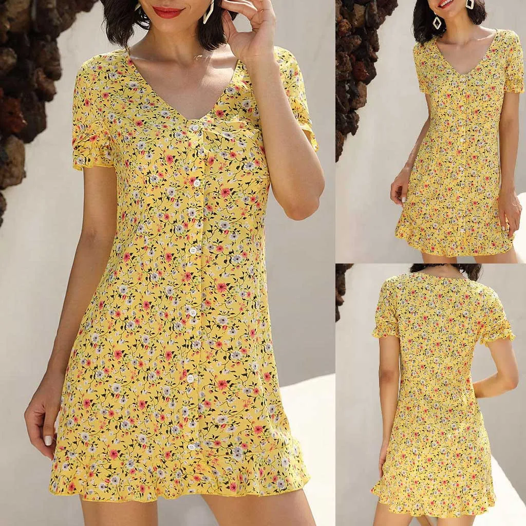 Sexy woman floral print casual comfortable short sleeve mini elegant aesthetic dress princess dress has arrived Female Vestidos
Sexy woman floral print casual comfortable short sleeve mini elegant aesthetic dress princess dress has arrived Female Vestidos