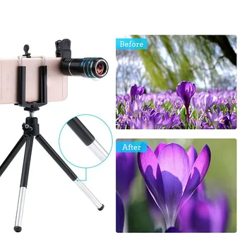 Phone Camera External Telephoto 12x Zoom Lens Tripod Kit Fish Eye Wide Angle Macro Lens Set
Phone Camera External Telephoto 12x Zoom Lens Tripod Kit Fish Eye Wide Angle Macro Lens Set