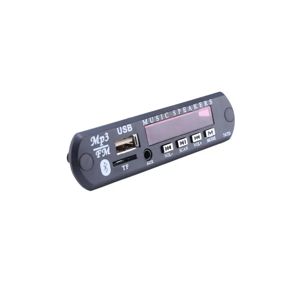 Автомобильный USB Bluetooth MP3 WMA FM AUX декодер 7 12 В плата аудиомодуля с поддержкой TF SD