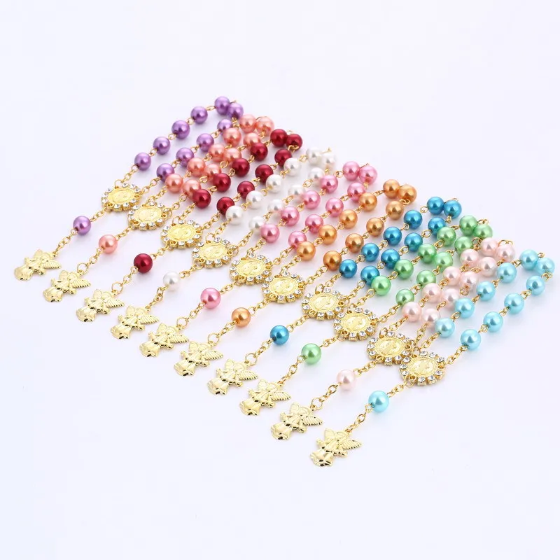 10 pcs Angel baptism favors pink communion favors/ recuerditos para bautizo / finger rosaries/ christening favors / Bracelet
10 pcs Angel baptism favors pink communion favors/ recuerditos para bautizo / finger rosaries/ christening favors / Bracelet